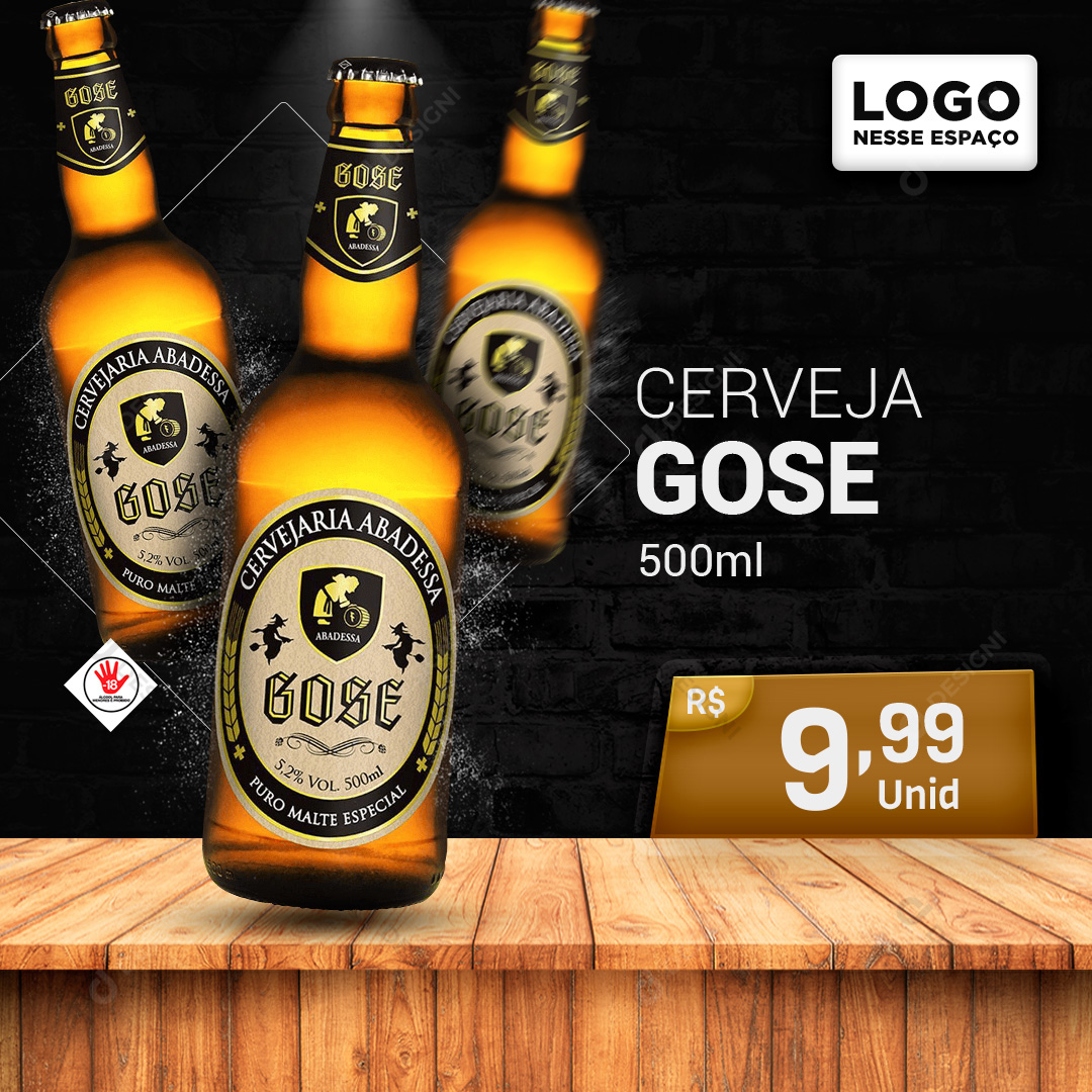 Cerveja Gose 500ml Social Media PSD Editável