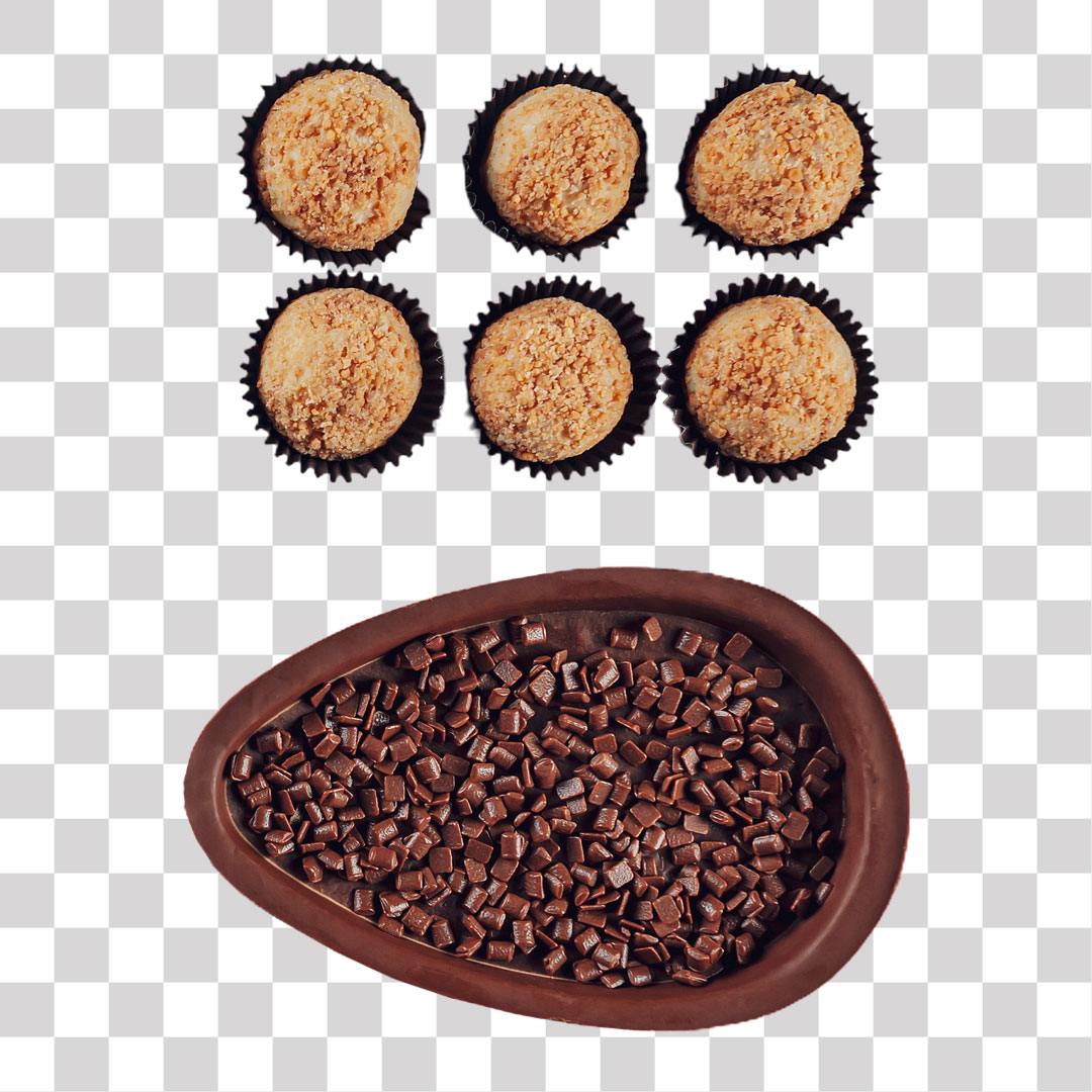 Ovo de Páscoa de chocolate Com Brigadeiro PNG Transparente Sem Fundo