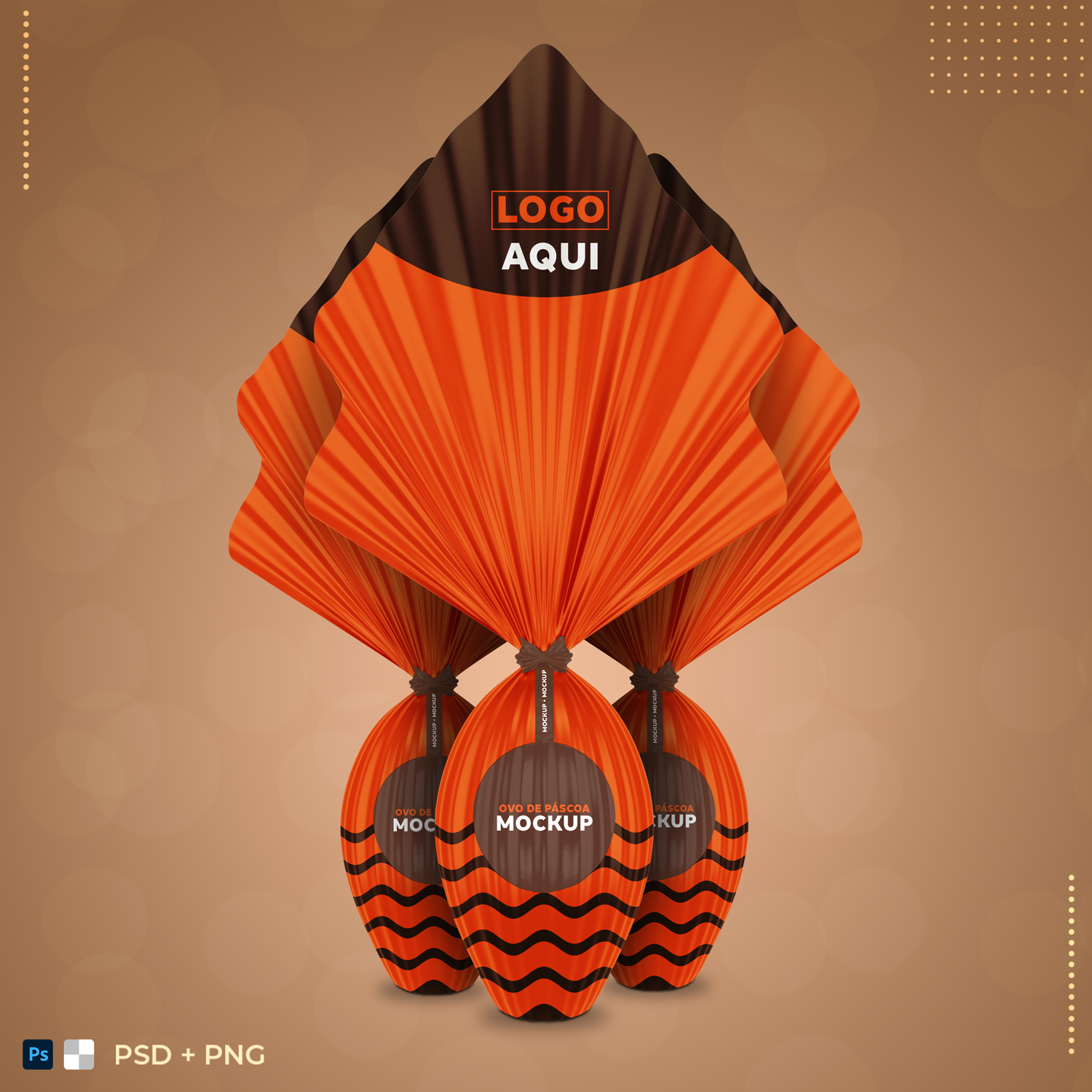 Mockup Ovo de Páscoa PSD Editável Photoshop