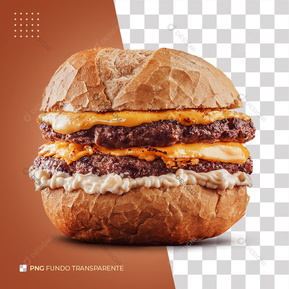 Double Cheese Burger Hambúrguer PNG Transparente Sem Fundo