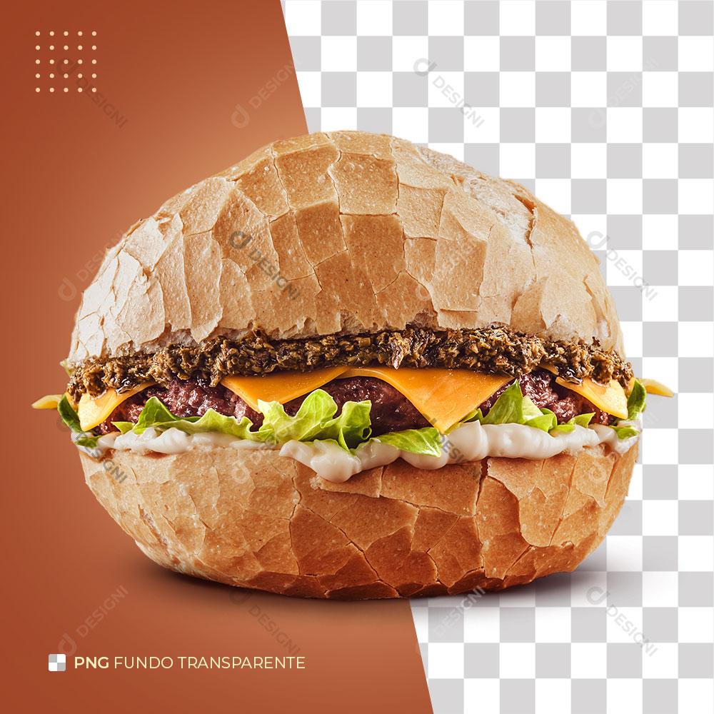 Pesto Burger Hambúrguer PNG Transparente Sem Fundo