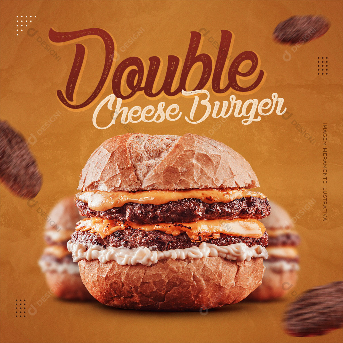 Cheese Hambúrguer Queijo Social Media PSD Post Editável