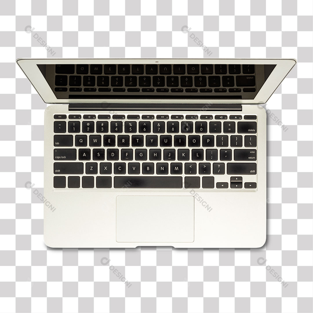 Computador Estilo Macbook Prata PNG Sem Fundo Transparente