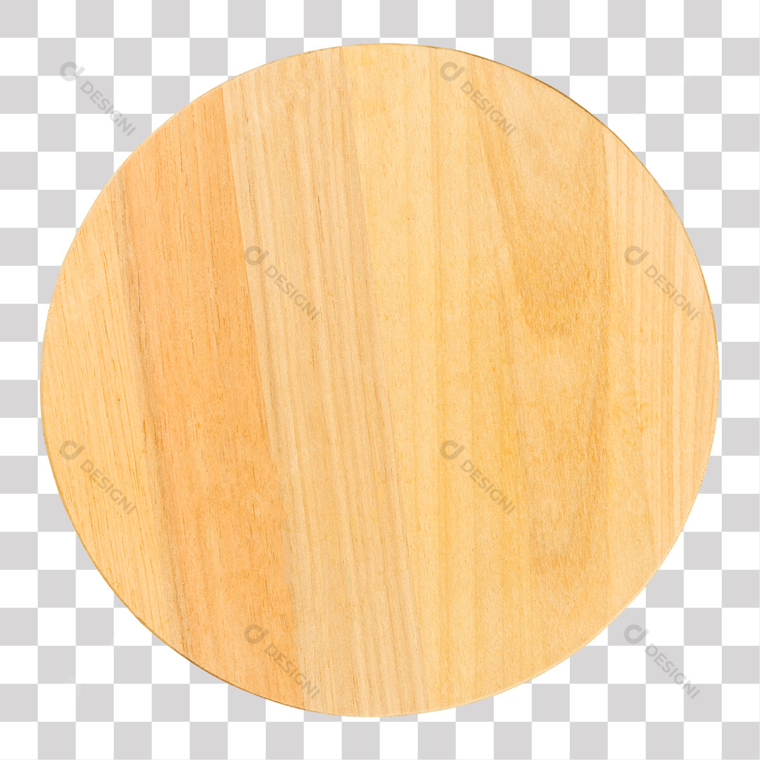 Tabua Redonda Madeira Clara PNG Sem fundo transparente