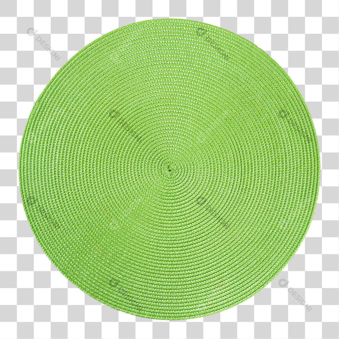 Descansa Prato Redondo Verde PNG Sem Fundo Transparente