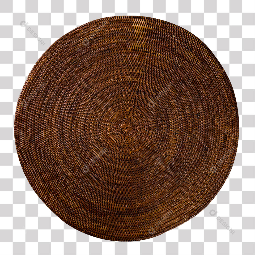 Descansa Prato Redondo Madeira PNG Sem Fundo Transparente
