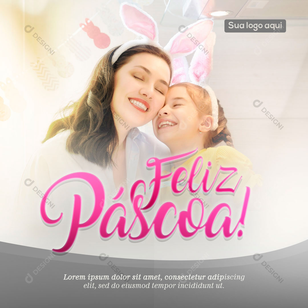 Social Media Post Páscoa PSD Editável Phtoshop