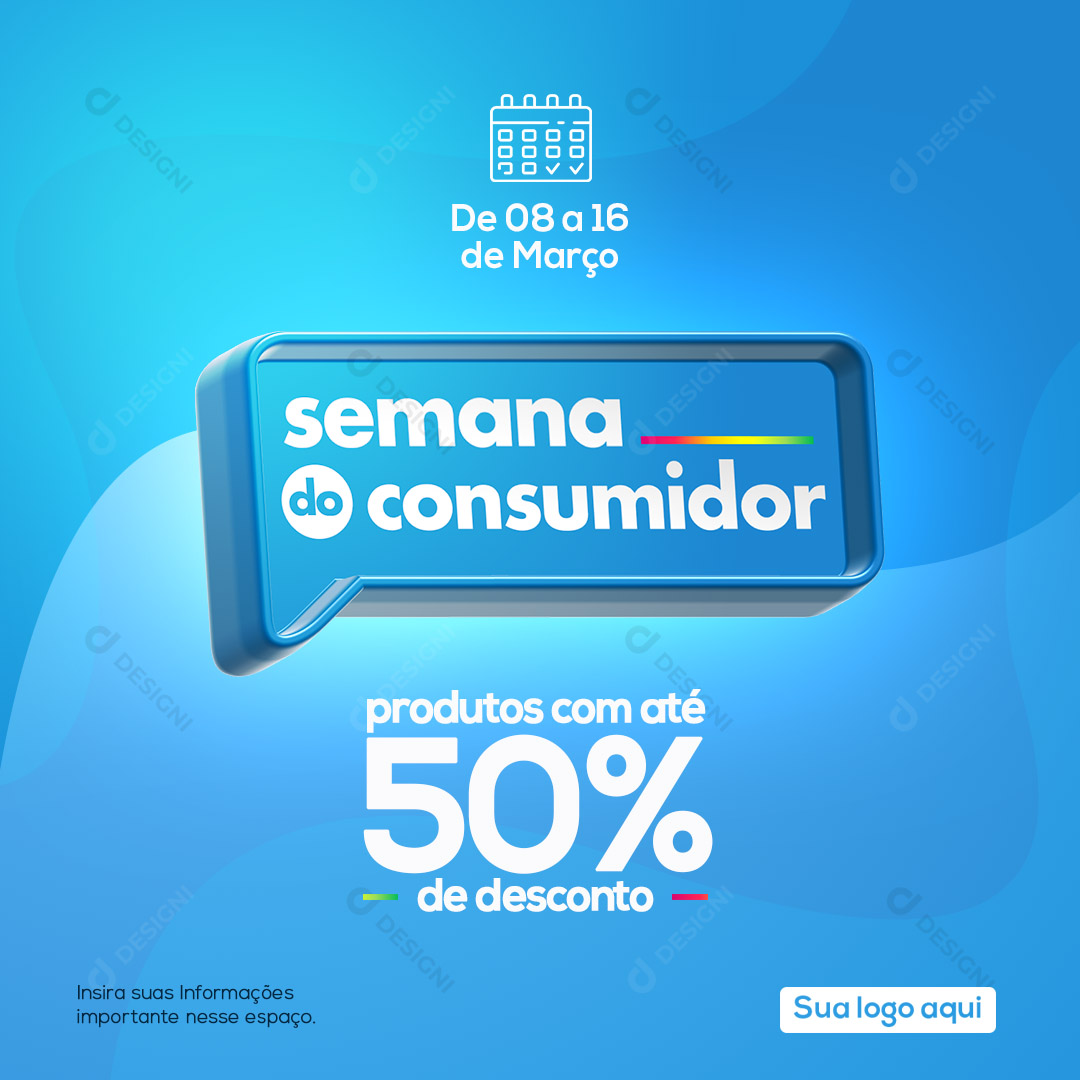 Social Media Semana do Consumidor PSD Photoshop