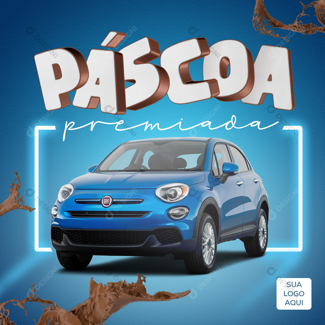 Prize-winning Easter Social Media Post Raffle Car PSD Editpavel