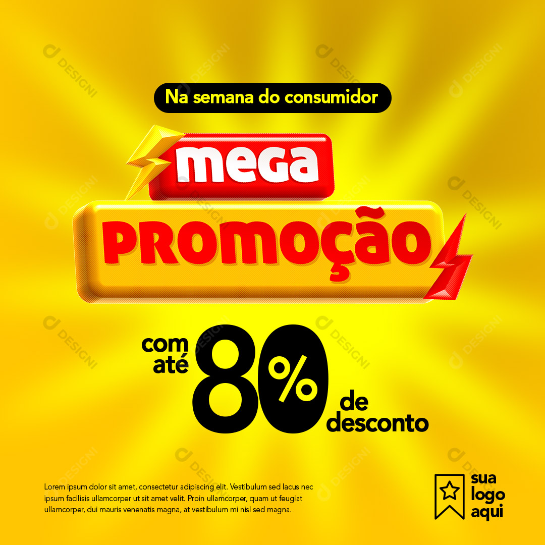 Mega Promoção Semana do Consumidor Social Media Post PSD