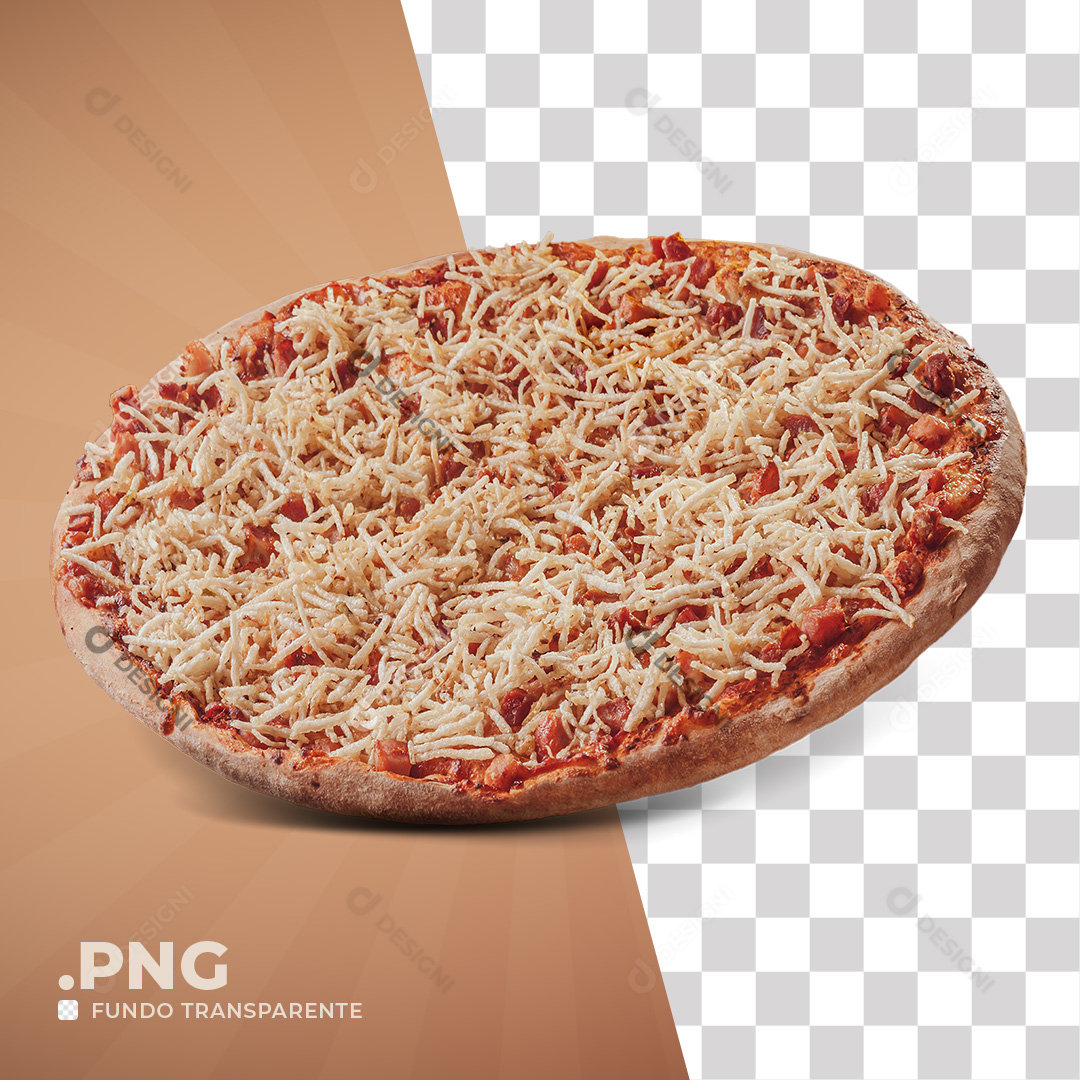 03 Pizza Crocante Batata Bacon Mussarela PNG Transparente Sem Fundo