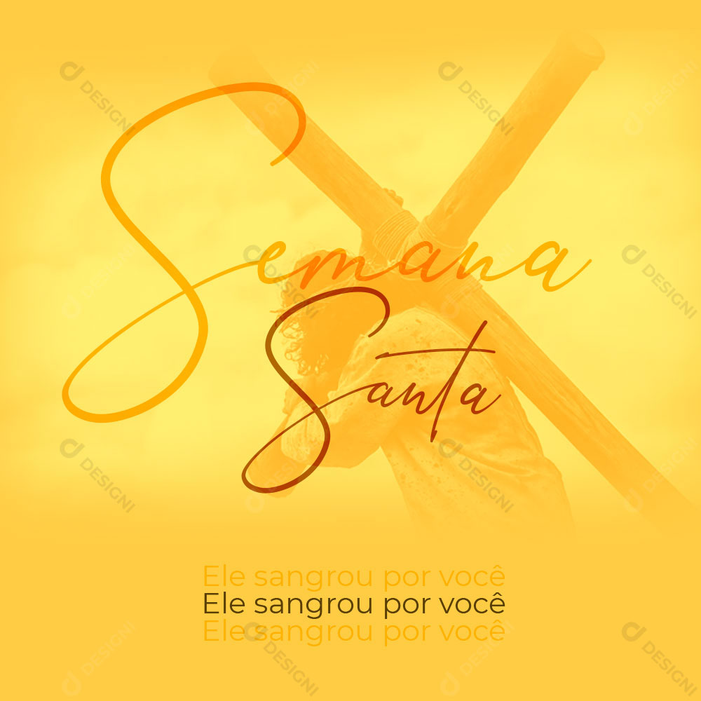Semana Santa Social Media Post Editável PSD Photoshop