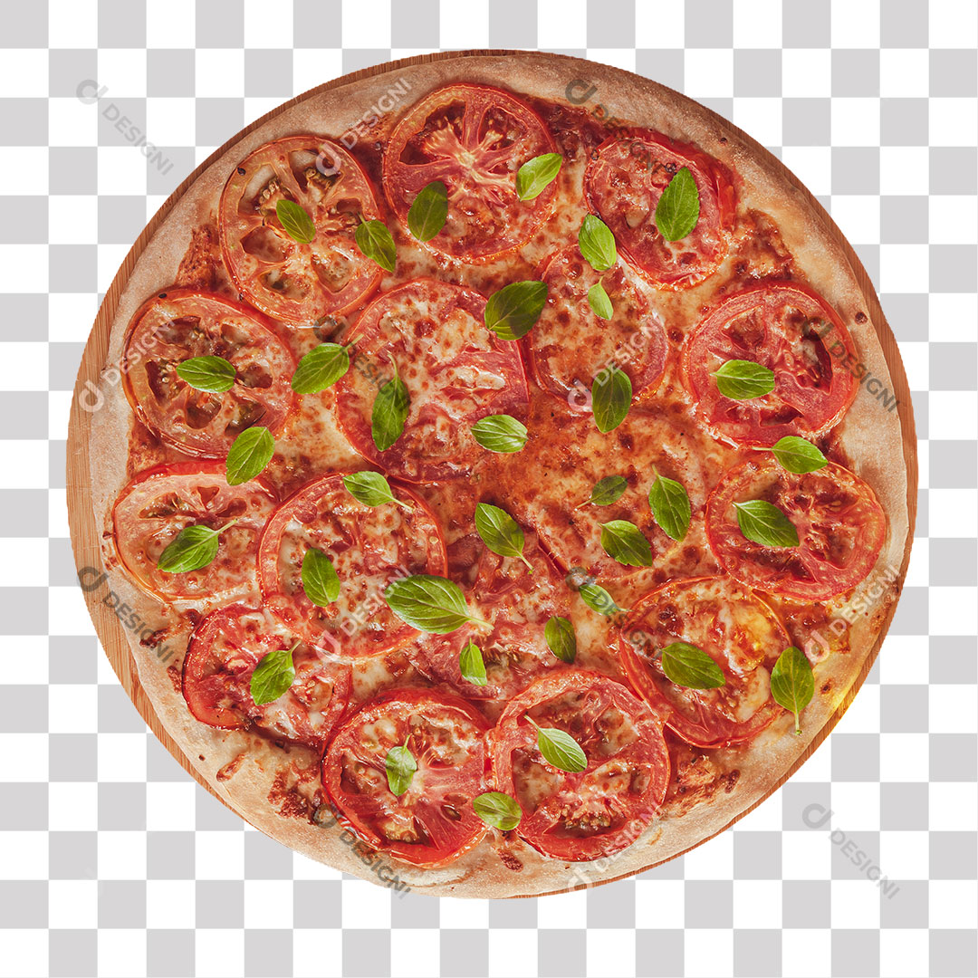Pizza Marguerita PNG Transparente Sem Fundo
