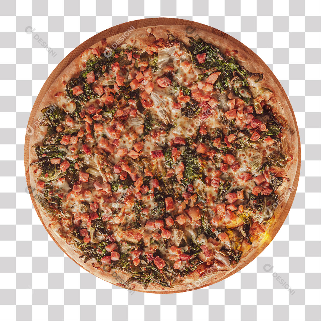 Pizza Escarola PNG Transparente Sem Fundo