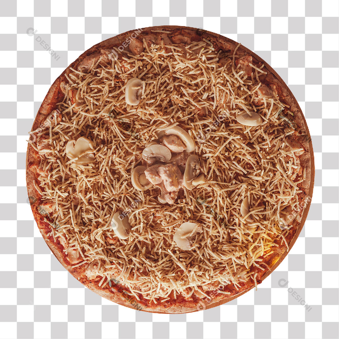 Pizza Strogonoff de Frango PNG Transparente Sem Fundo