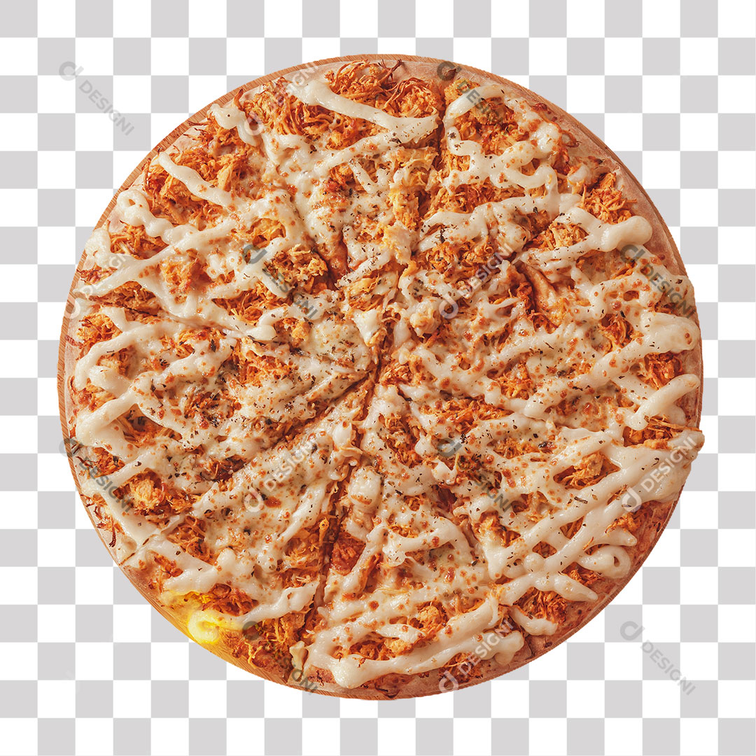 Pizza Frango com Catupiry PNG Transparente Sem Fundo