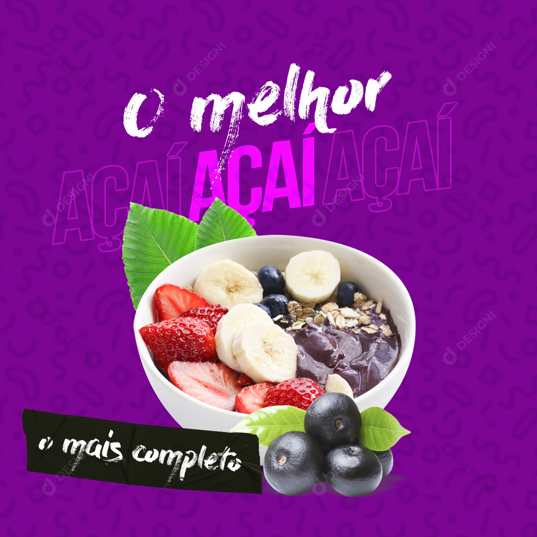 Açaí Açaíteria Social Media PSD Editável