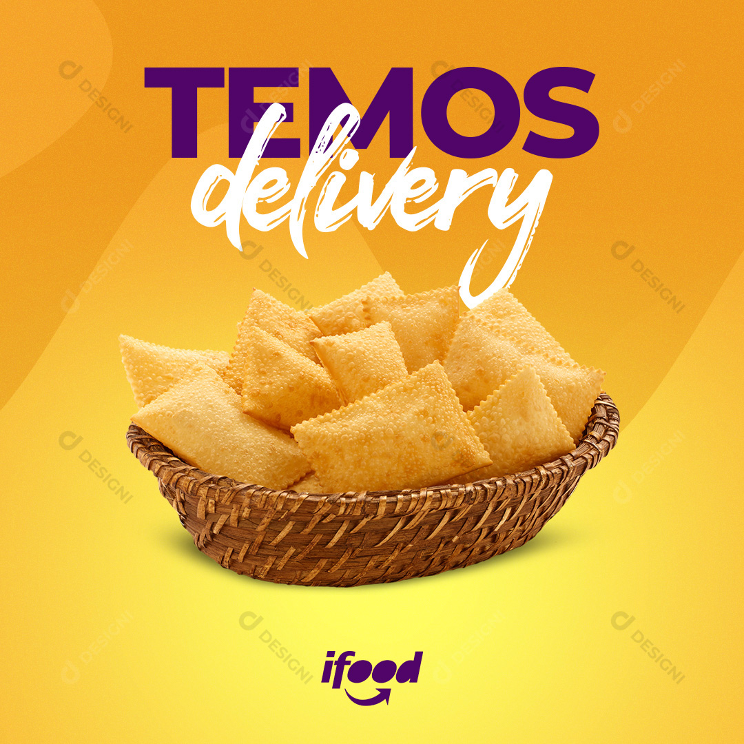 Pastel Pastelarias Delivery Social Media PSD Editável Salgados