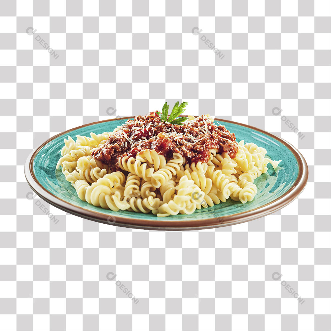 Prato de Fusilli Bolonhesa PNG Transparente Sem Fundo