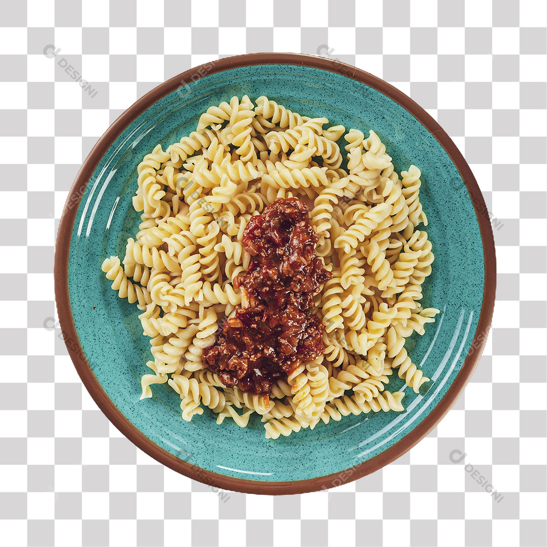 Prato de Fusilli Bolonhesa PNG Transparente Sem Fundo