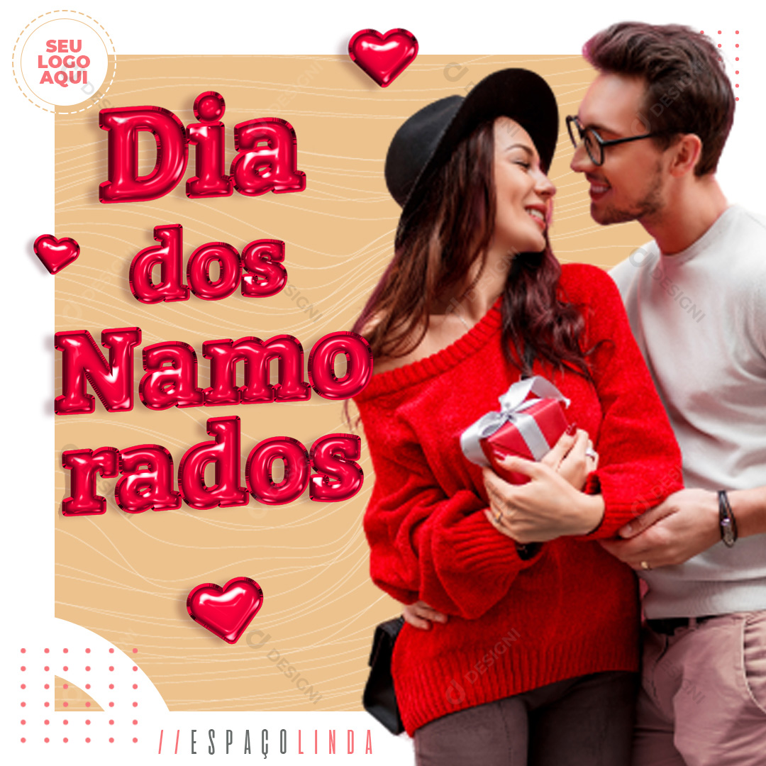 Dia dos Namorados Estética Social Media PSD Editável