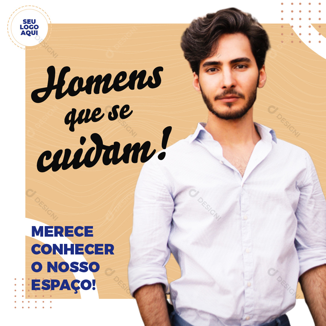 Estética Homens PSD Social Media Post Editável