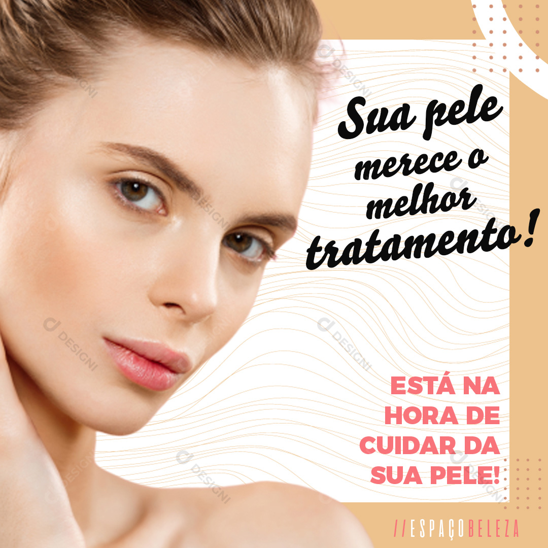 Pele Estética Social Media Post PSD Editável Photoshop
