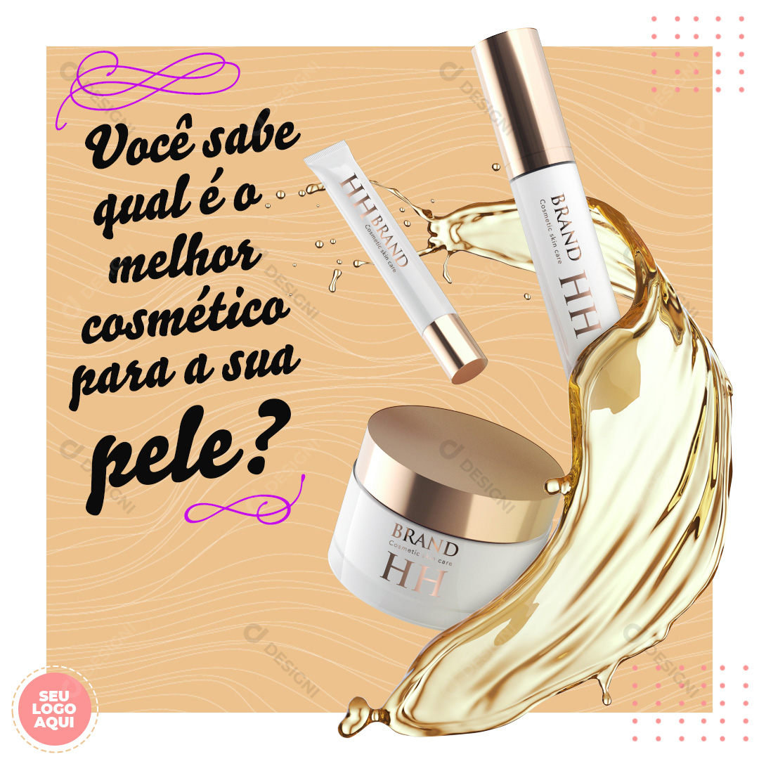 Estética Produto Pele Social Media PSD Editável
