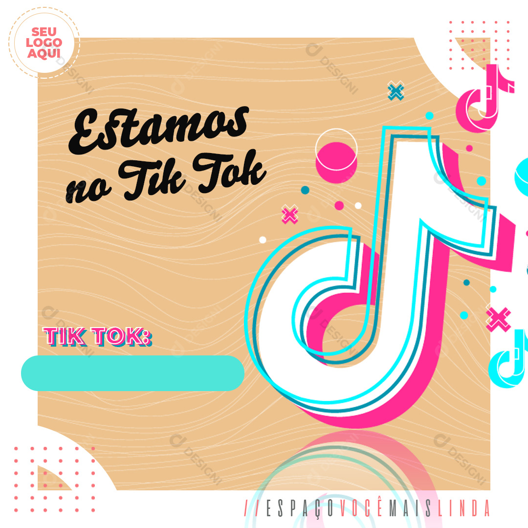 Estética Tik Tok Social Media Post PSD Editável
