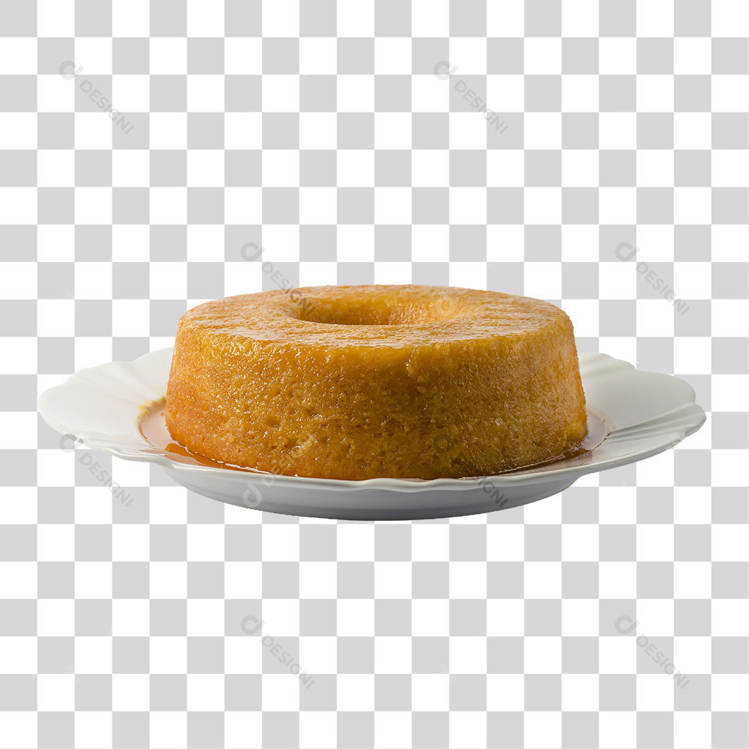 Prato com Bolo Laranja PNG Transparente Sem Fundo