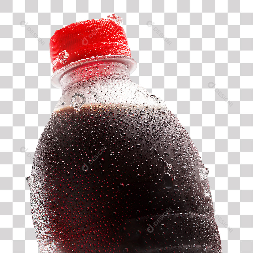 Garrafa de Refrigerante de Cola Gelado PNG Transparente Sem Fundo