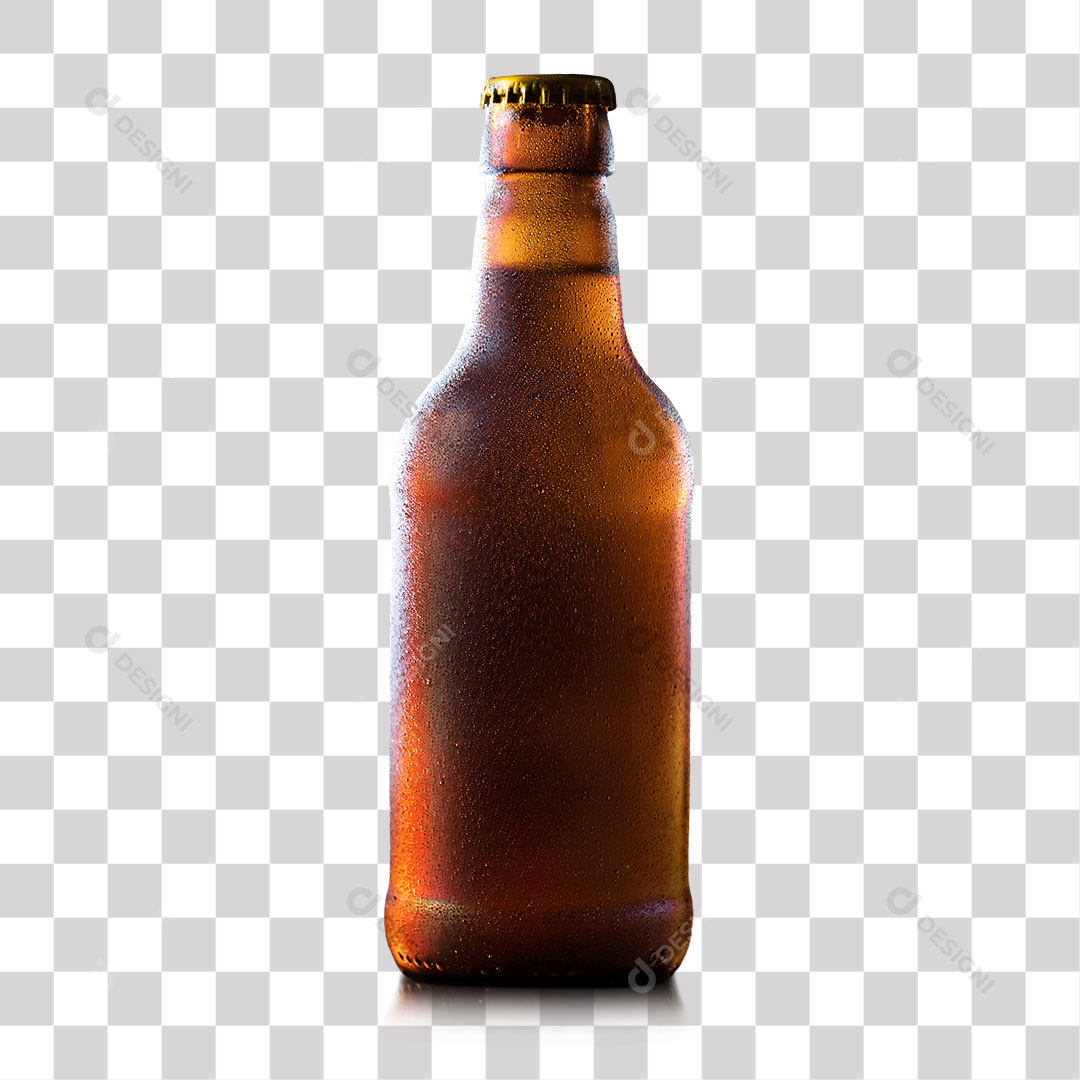 Garrafa de Cerveja Gelada PNG Transparente Sem Fundo