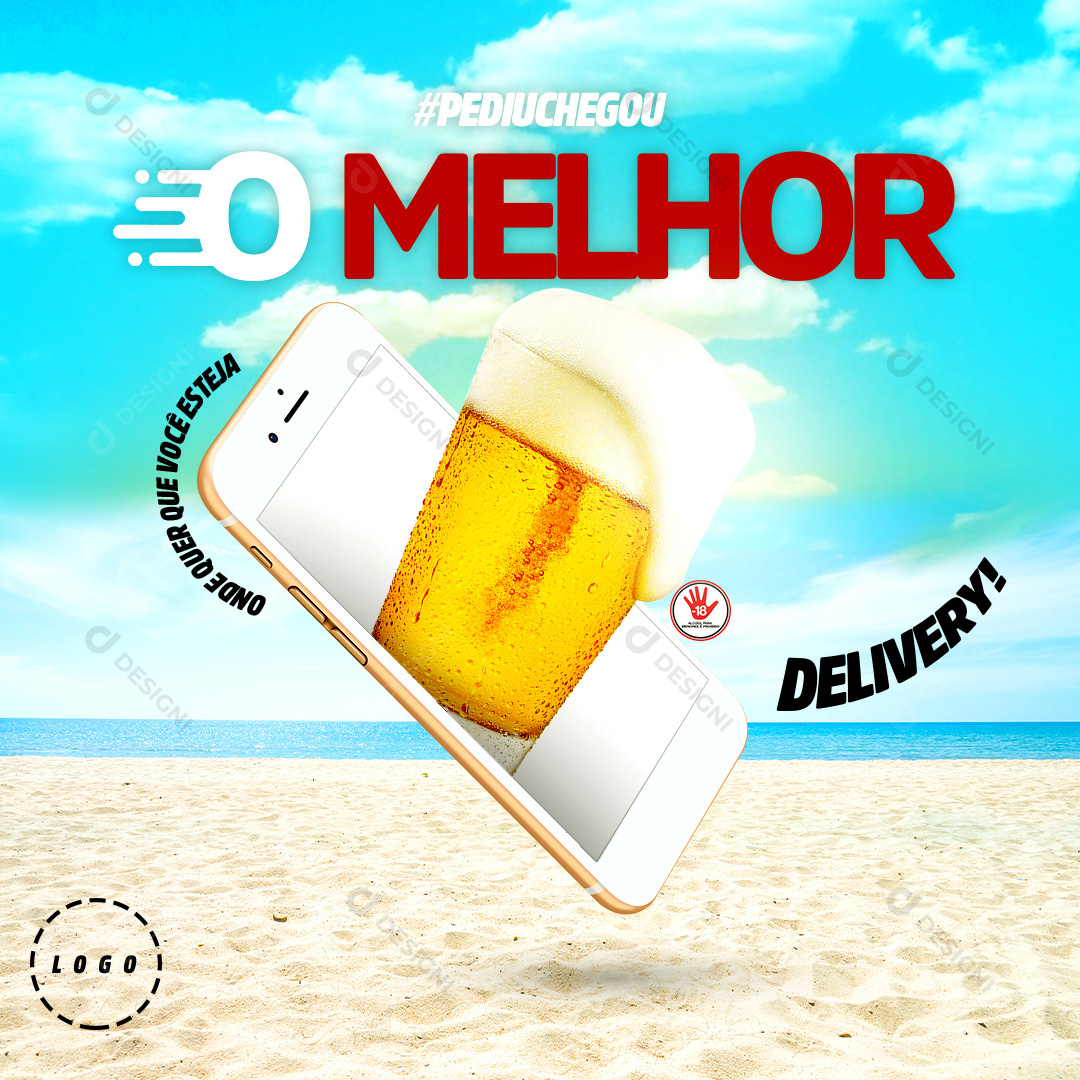 Delivery de Cerveja Social Media PSD Editável