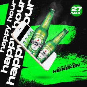 Happy Hour de Heineken Social Media PSD Editável