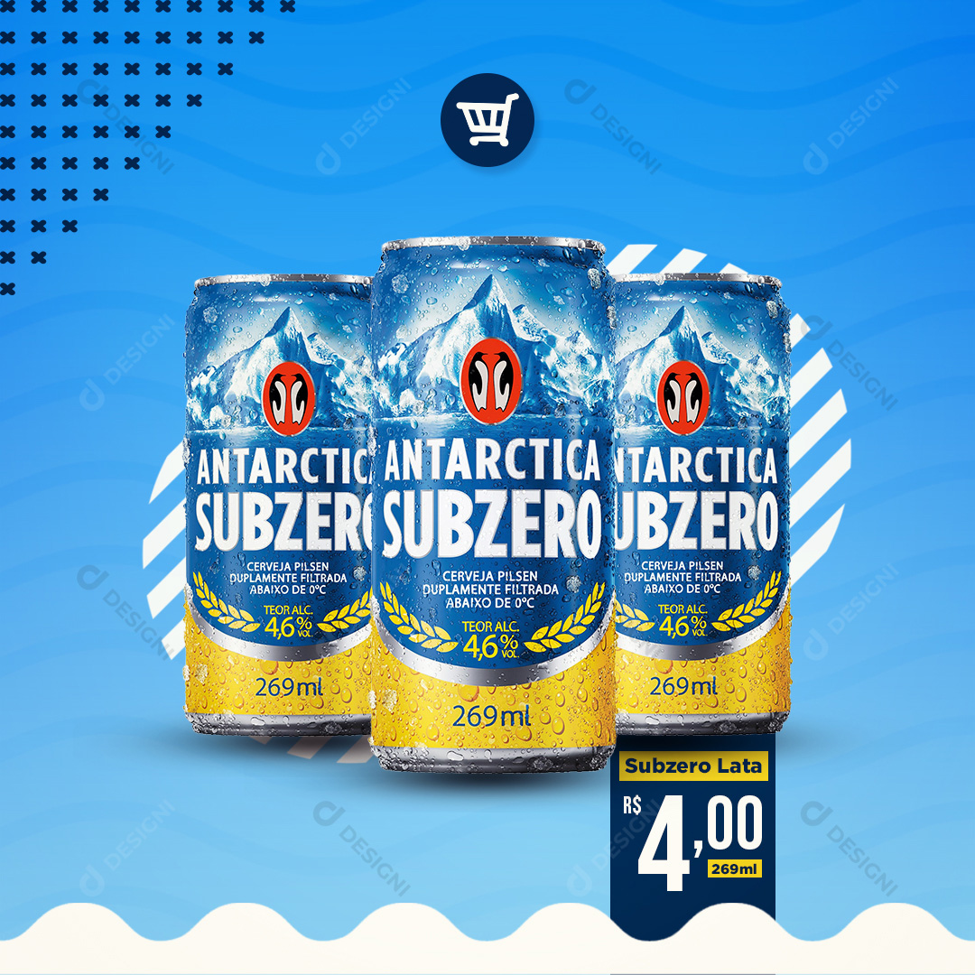 Antarctica Subzero 269ml Social Media PSD Editável