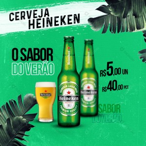 Cerveja Heineken Bares Social Media PSD Editável