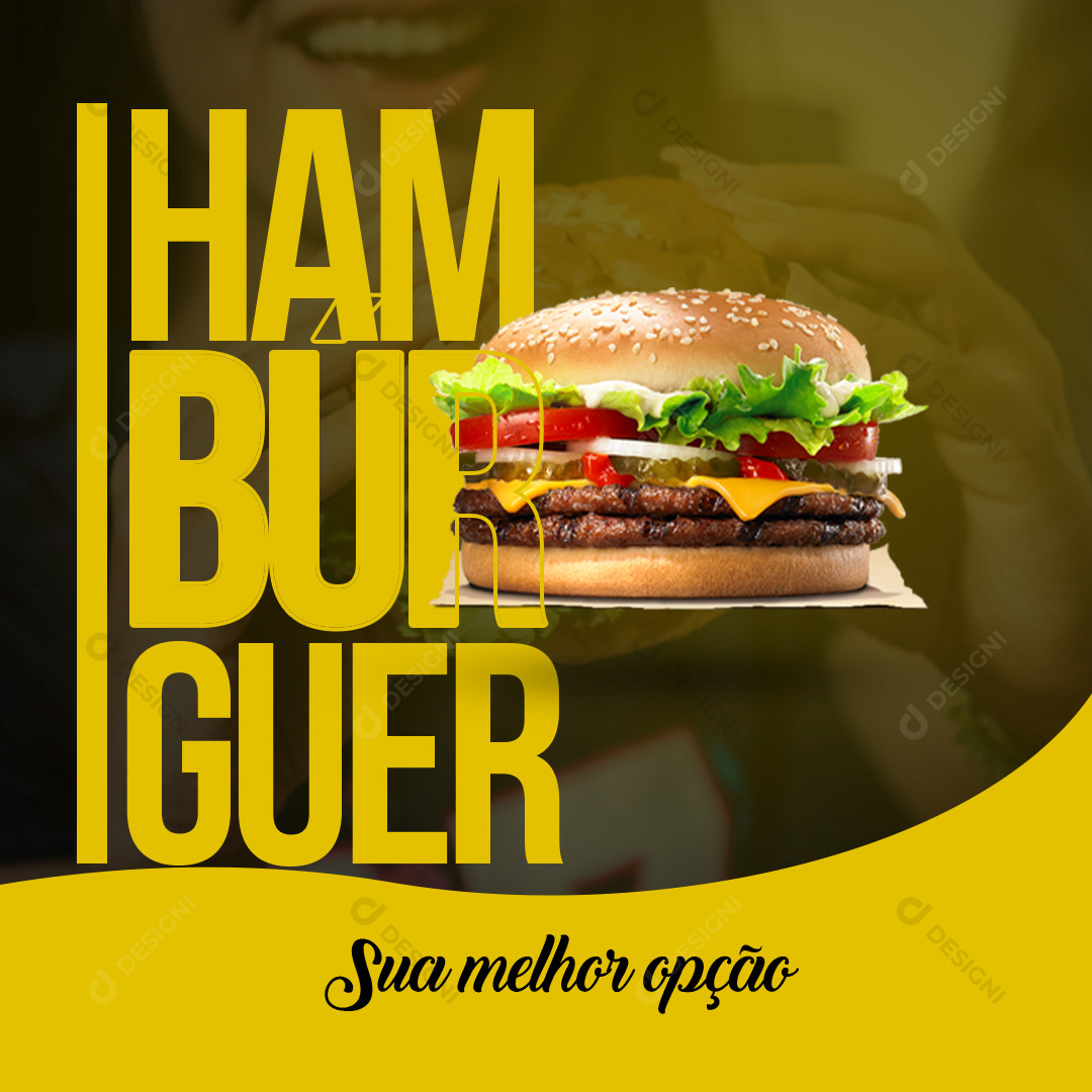 Hambúrguer Social Media PSD Editável Hamburguerias
