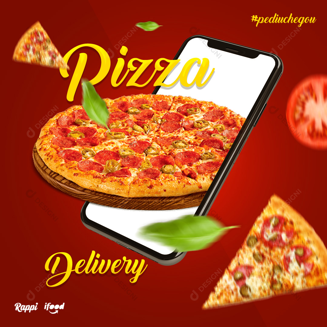Pizza Pizzarias Social Media PSD Editável Deliverys