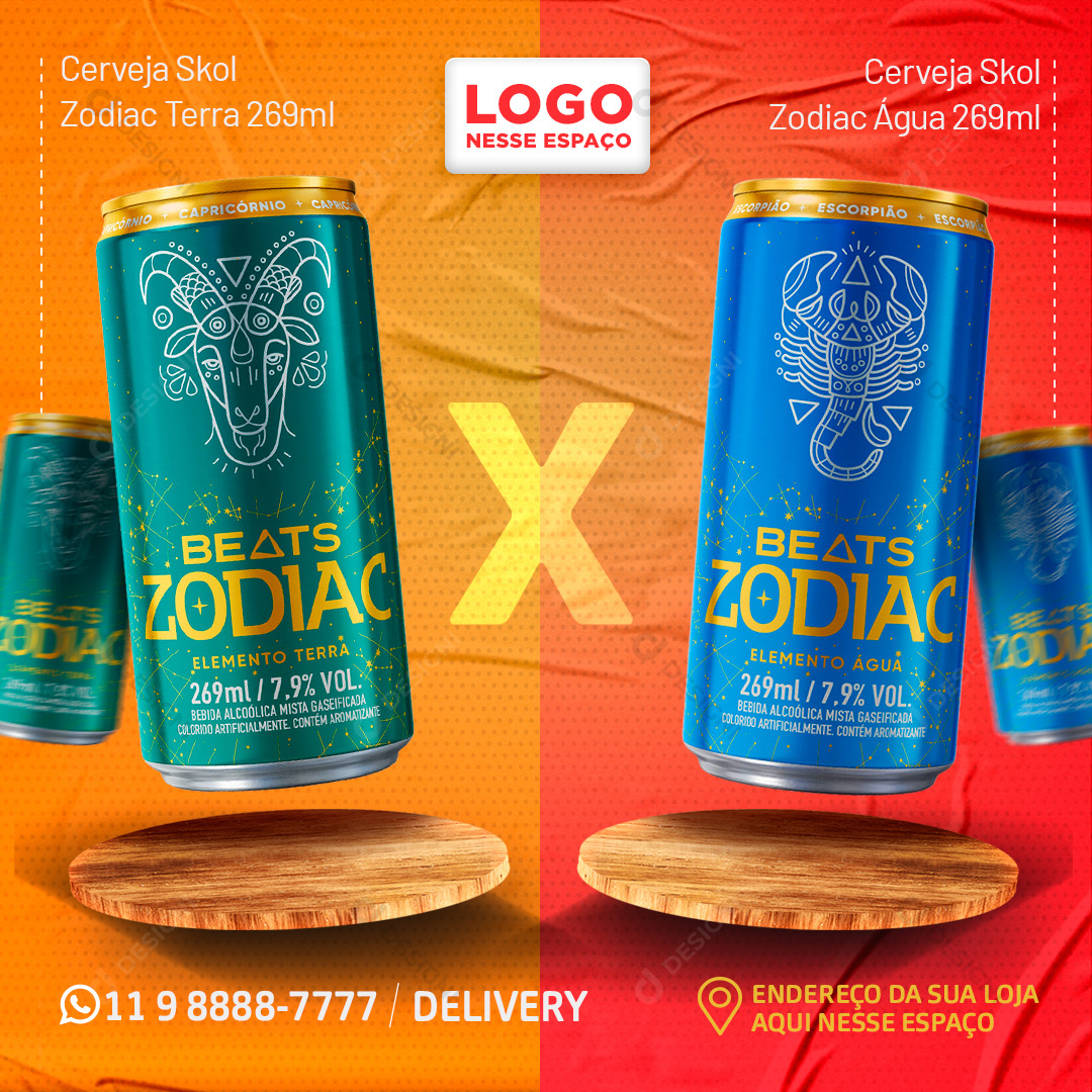 Batalha Skol Zodíaco Social Media PSD Editável