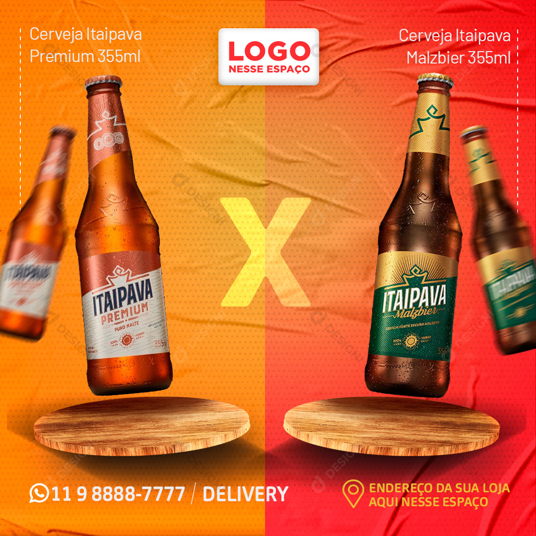 Batalha Itaipava Cerveja Social Media PSD Editável