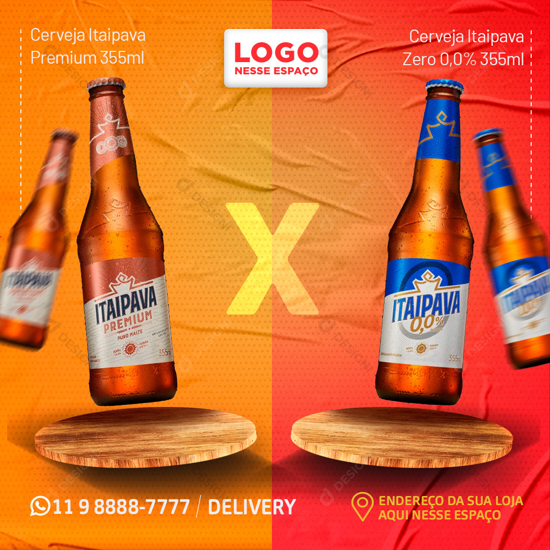 Batalha Itaipava Cerveja Social Media PSD Editável