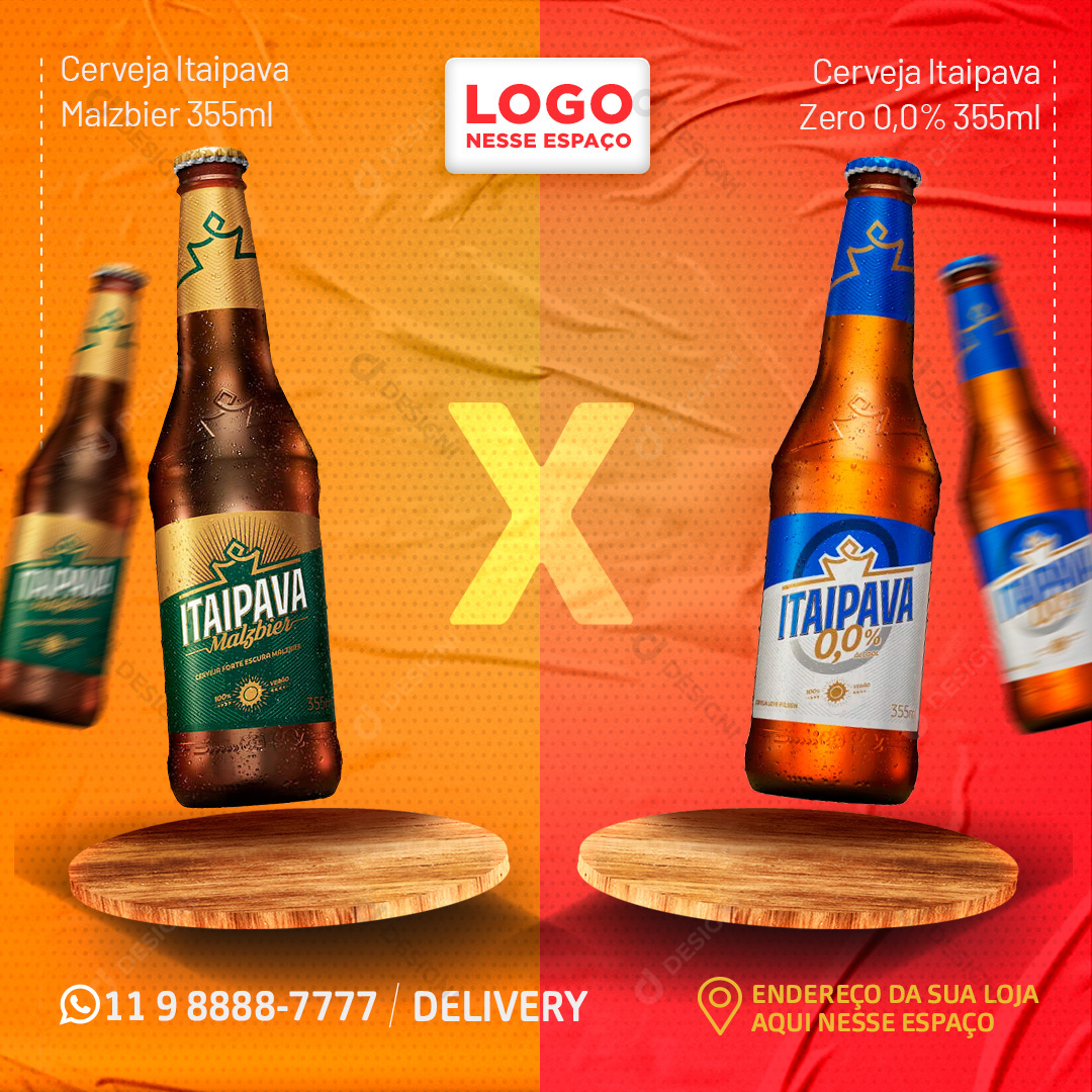 Batalha Itaipava Cerveja Social Media PSD Editável