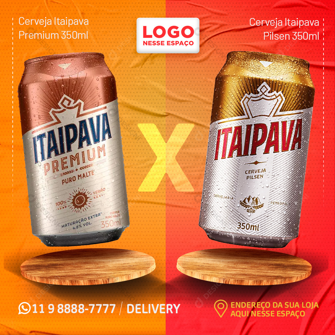 Batalha Itaipava Cerveja Social Media PSD Editável
