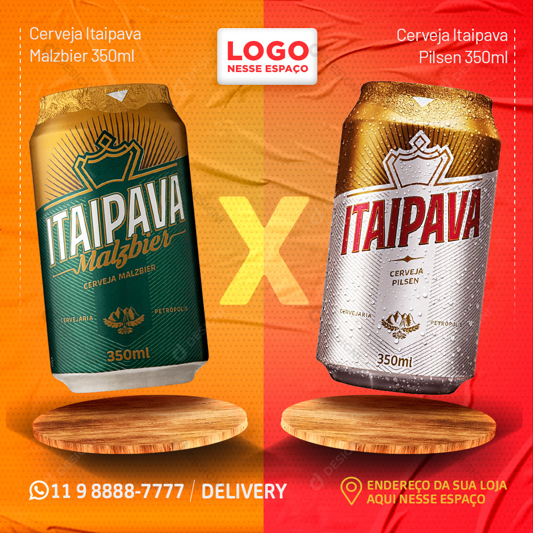 Batalha Itaipava Cerveja Social Media PSD Editável