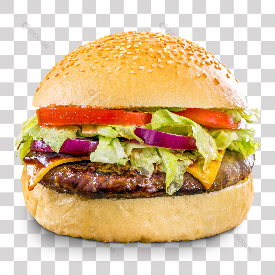 Hamburger X Salada PNG Transparente Sem Fundo