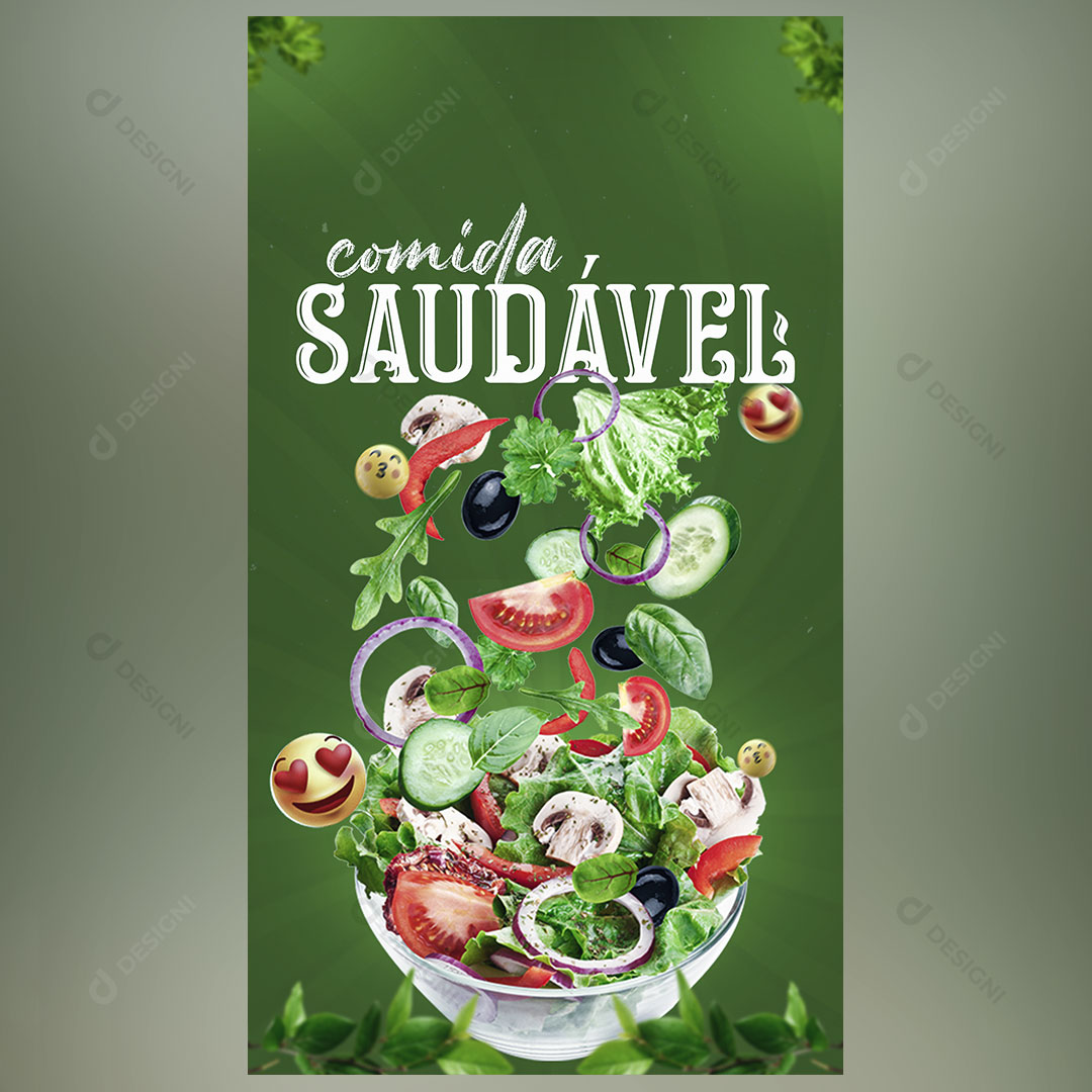 Comida Saudável Nutricionista Saúde Stories Social Media PSD Editável