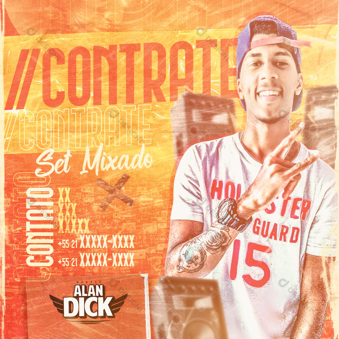 Contrate DJ Social Media Post PSD Editável