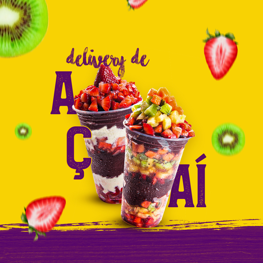 Açaí Açaíteria Social Media PSD Editável Deliverys