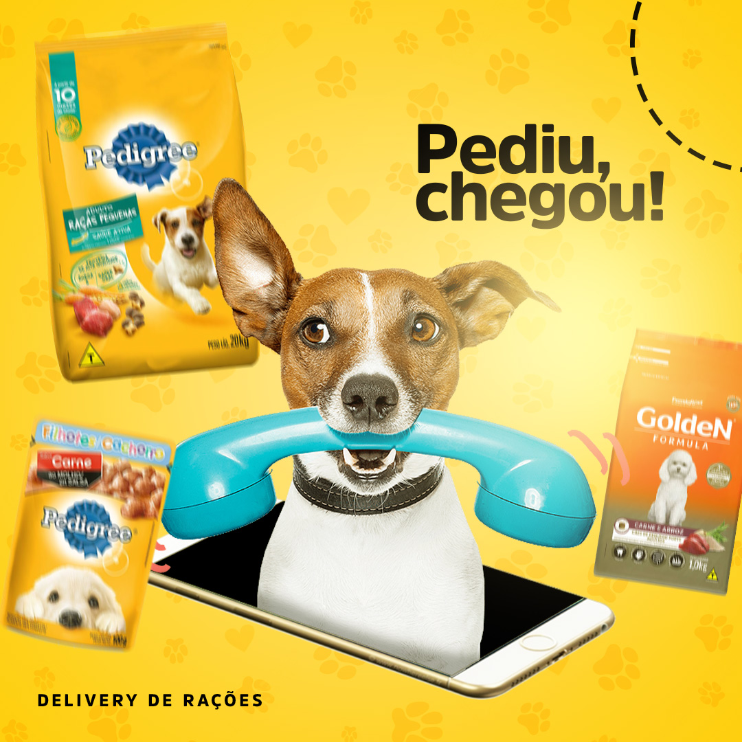 Delivery de Ração Pet Shop Social Media PSD Editável