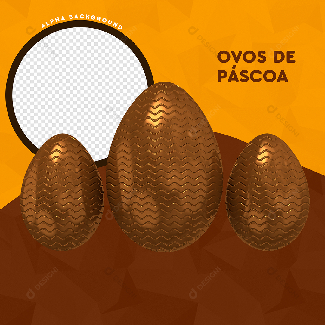 Ovos de Páscoa De Páscoa 3D PNG Transparente Sem Fundo